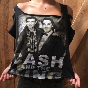 Vintage Distressed Elvis Cash T-shirt one